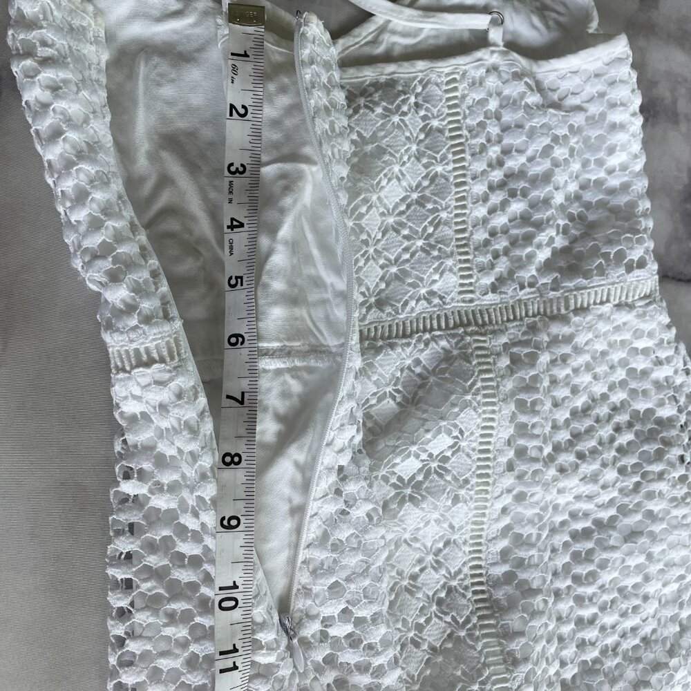 Abercrombie & Fitch White Eyelet Lace Mini Dress XS - Picture 12 of 12